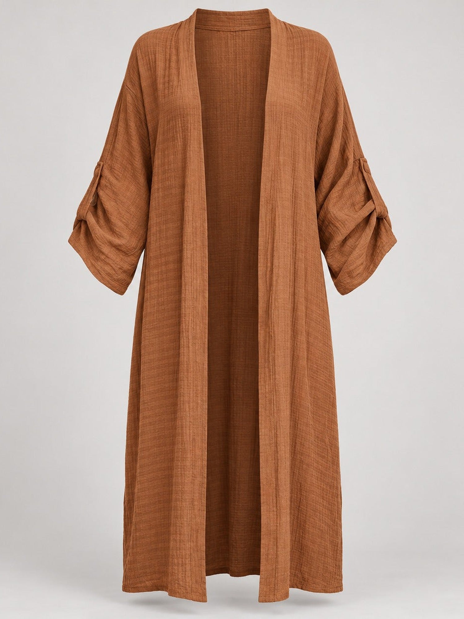65% Viscose Long Open Kimono Duster – Women – studio